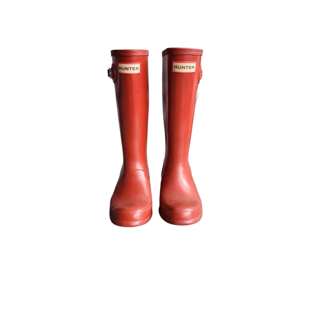 HUNTER Original Red Rain Pull On Boots UK 13 US 1B/2G Unisex
